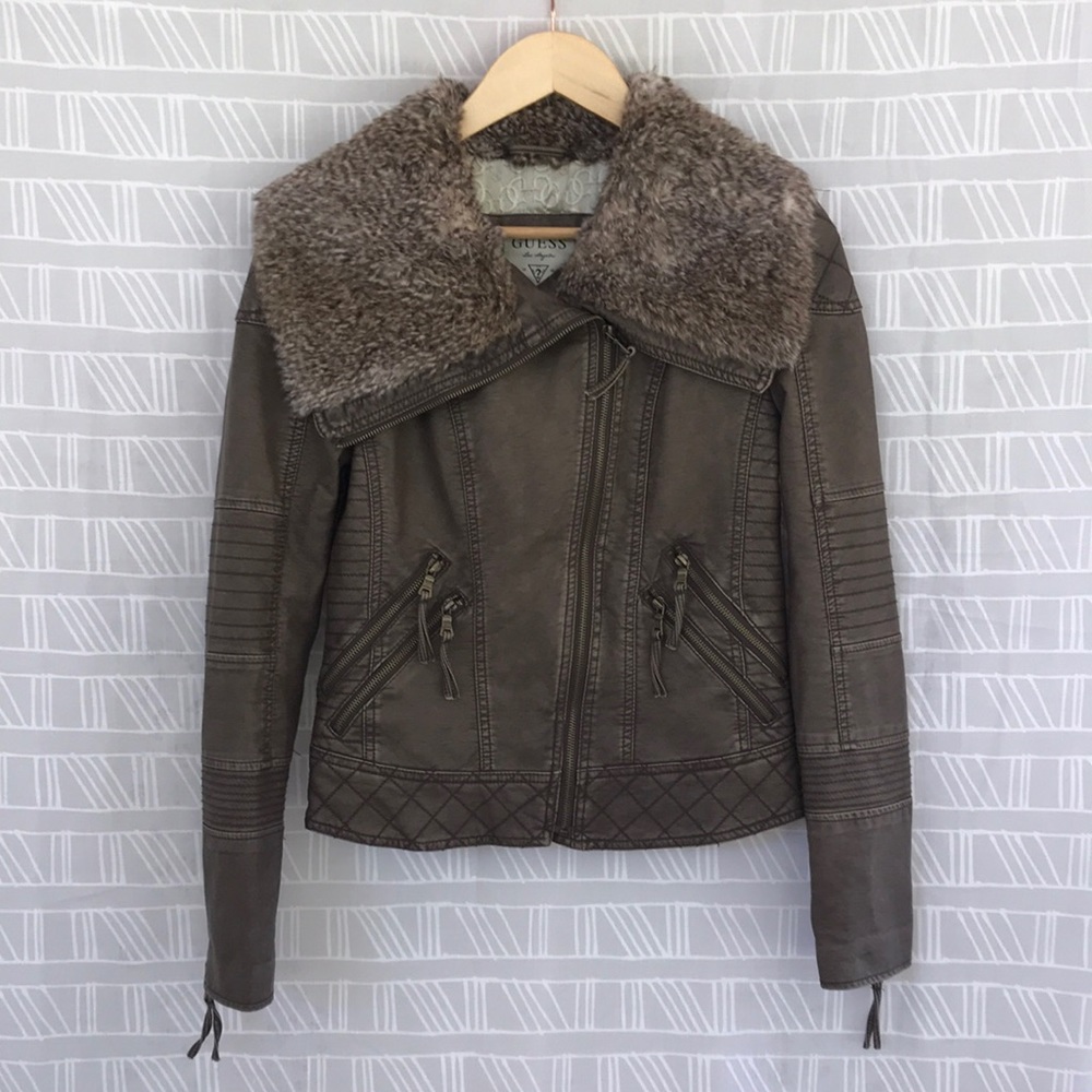 Guess Bomber/motorcycle Jacket
